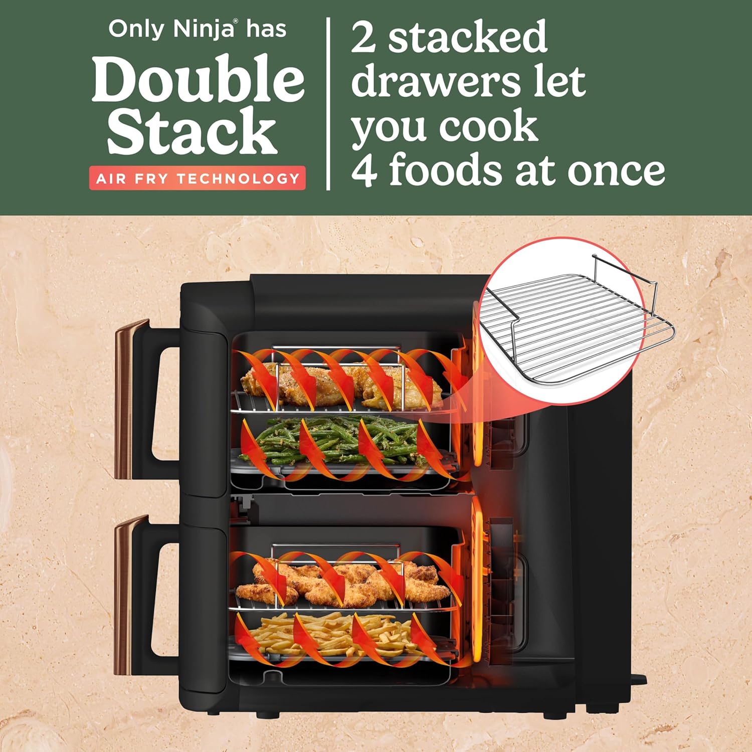 Kuumaõhufritüür Ninja Double Stack XL SL400 (9.5L) - Pilt 3