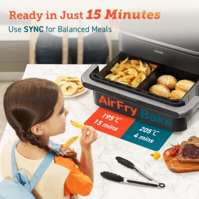Kuumaõhufritüür Cosori Dual Blaze TwinFry TF101S (10L) - Pilt 4